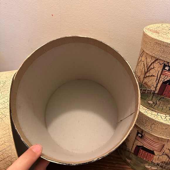 Rustic American Flag Storage Boxes - Picture 2 of 3